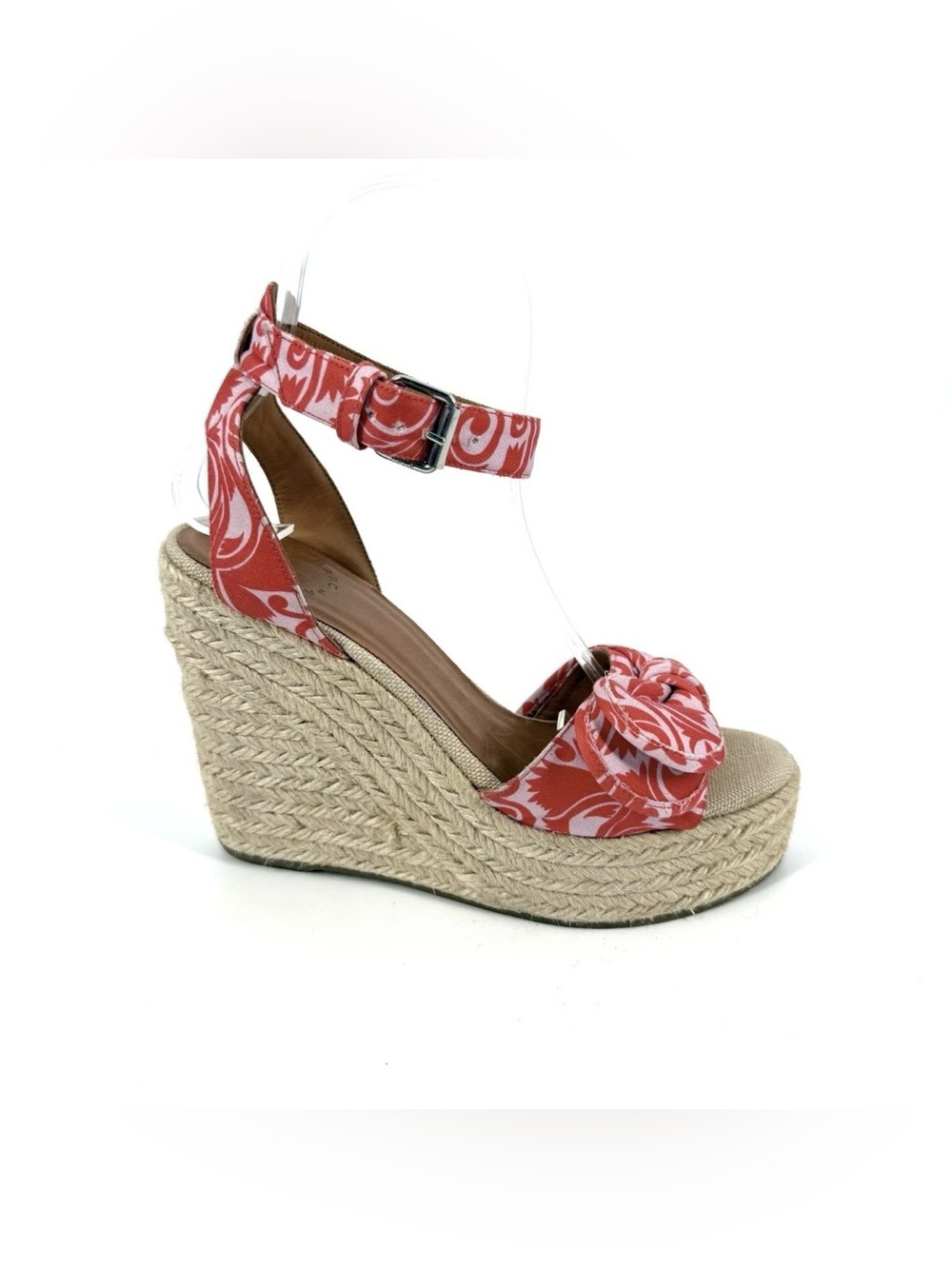 Marc by Marc Jacobs Espadrille Wedge Sandals Pink Red Womens Size EU 36 US 6